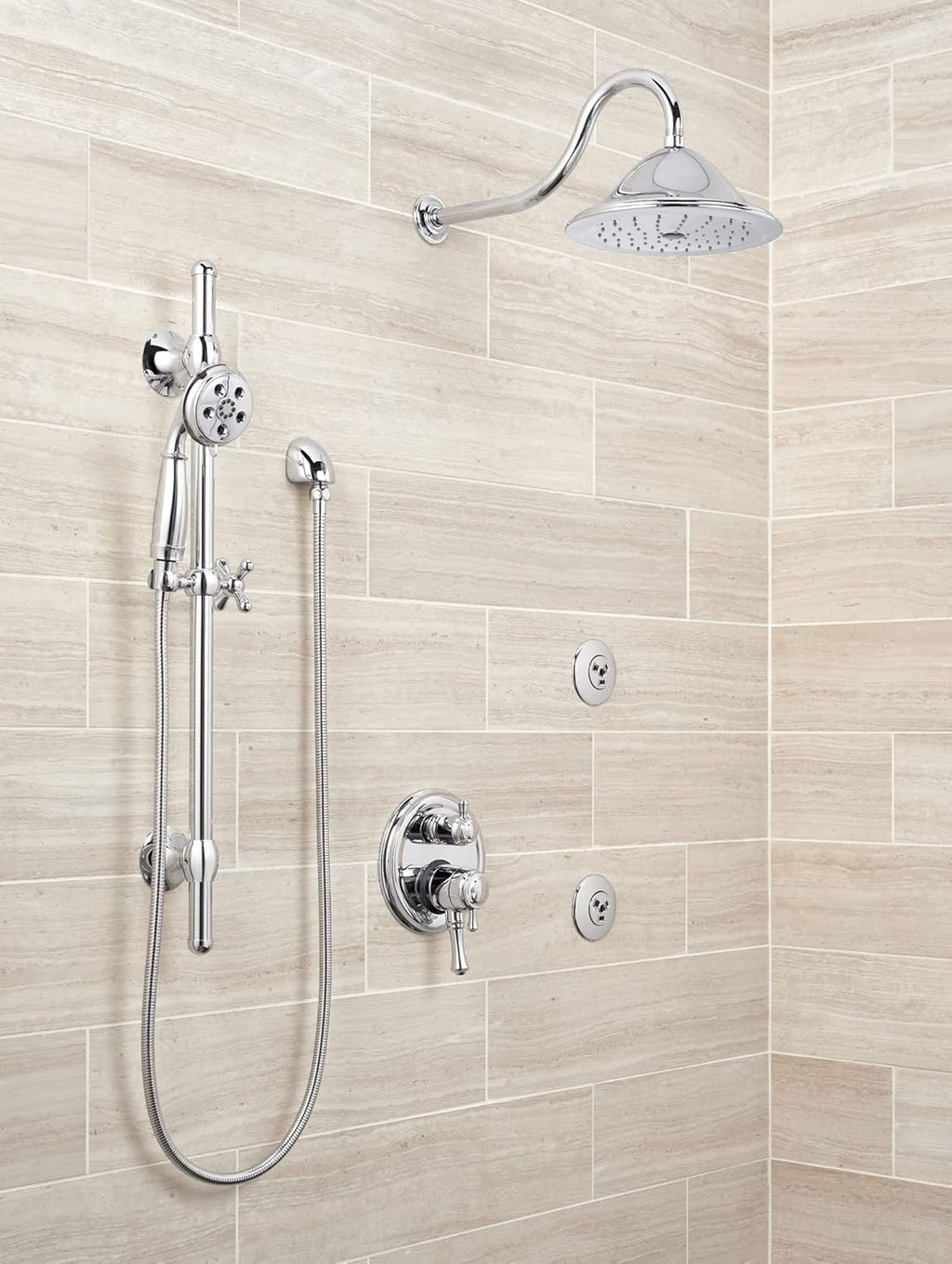 Pressure Balanced Valve Trim with Integrated Volume Control and 6 Function Diverter B5023