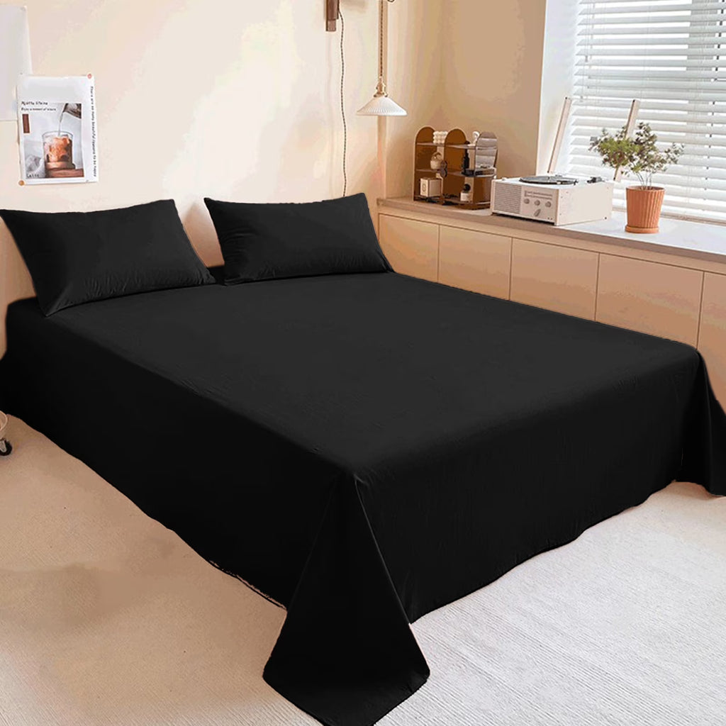 King Size Microfiber Sheets, Black I843