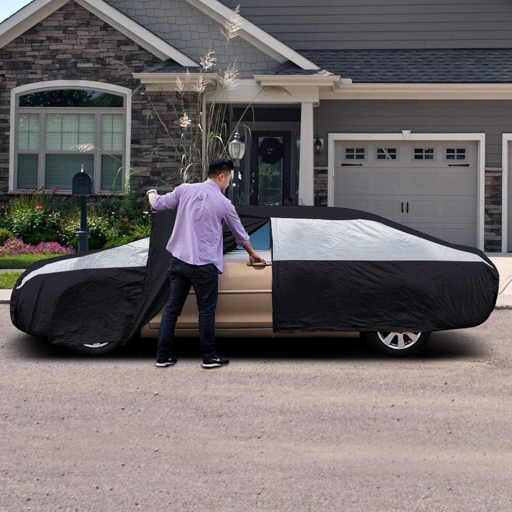 Jet Black Poly 210T Car Cover Pack of 2 W790