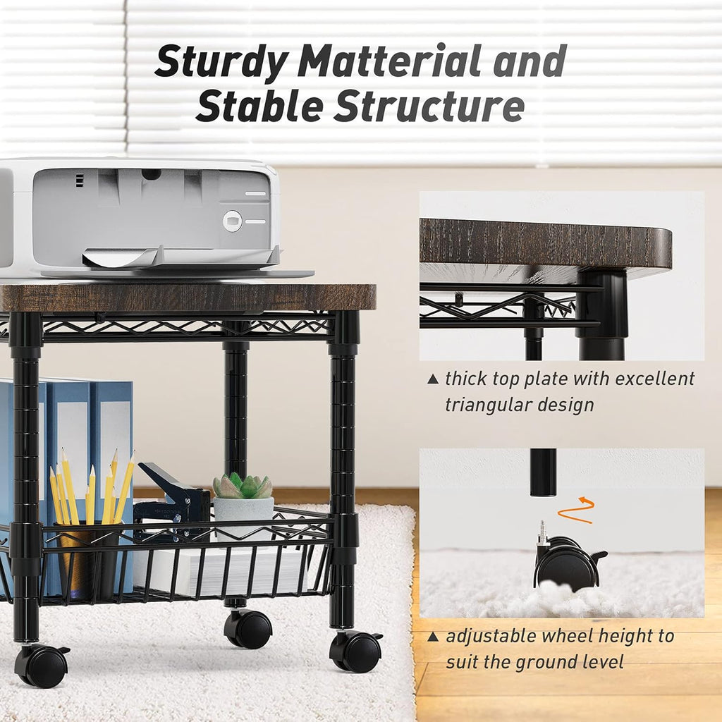 Printer Stand with Storage, Metal, Pack of 2 J5980