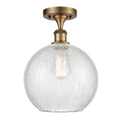 Brushed Brass Large 1 Light Semi-Flush Mount U203076