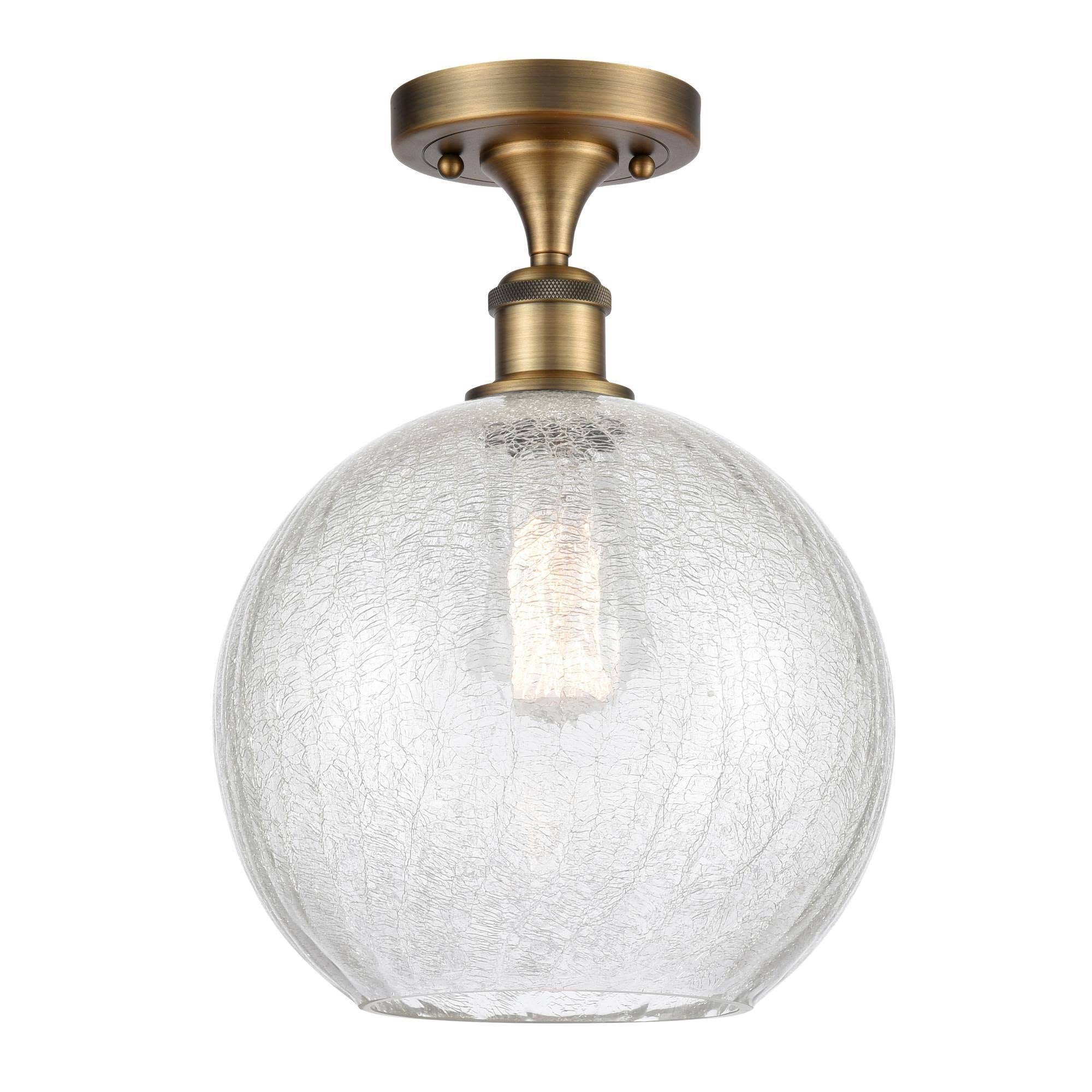 Brushed Brass Large 1 Light Semi-Flush Mount U203076