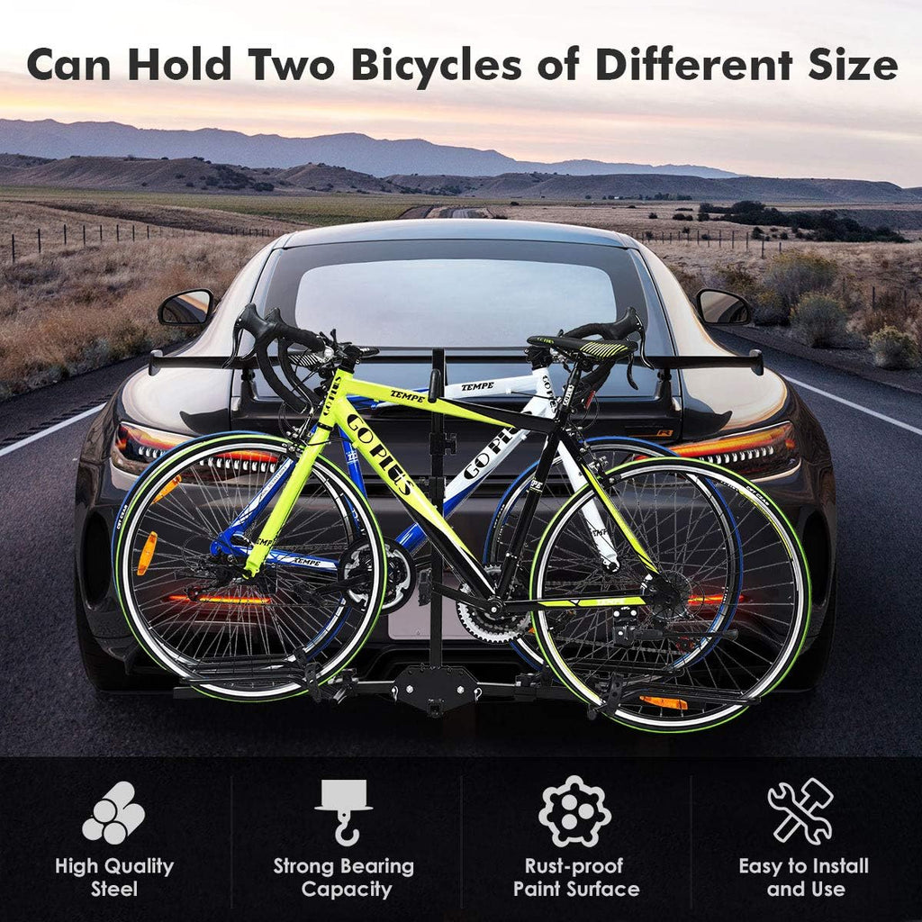2-Bike Hitch Mount Rack Foldable Receiver I43118