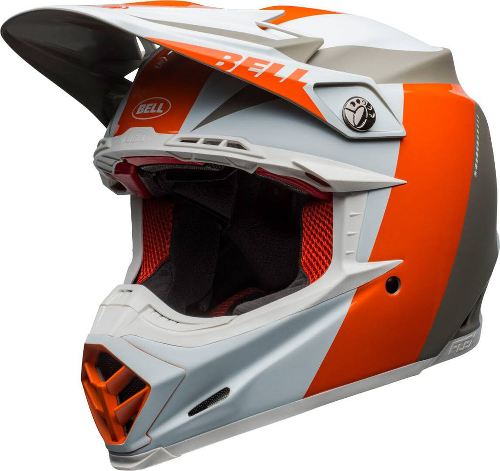 White Orange Sand Moto-9 Helmet A427321
