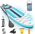 Inflatable 10’6” Stand Up Paddle Board with 3 Detachable Fins, Ultra-Light 16lbs SUP with Floatable Paddle, 350LBS Capacity Paddleboard Q8005