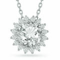 14K White Gold Lab Grown Diamond Pendant W504