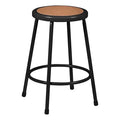 Metal Lab Stool Black Fixed Height 24 inch H A8610