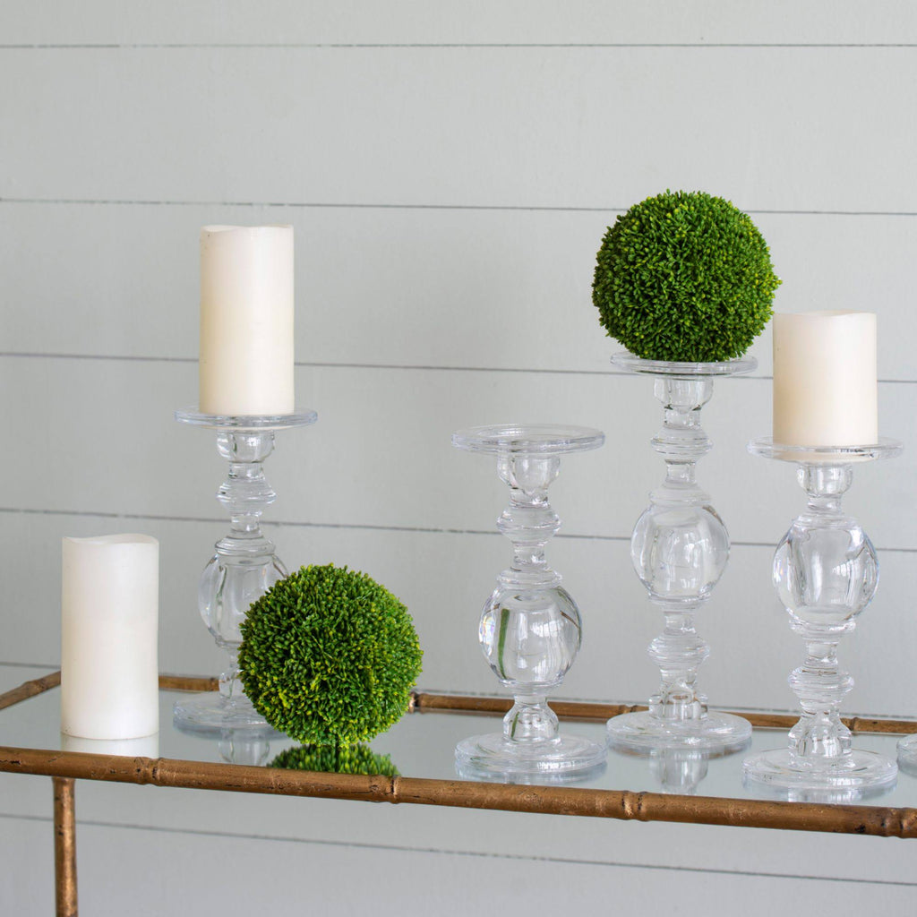 Clear Free-Standing Large Candlestick Holder Y22854