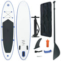 Blue and White Inflatable Paddle Board Set I225073