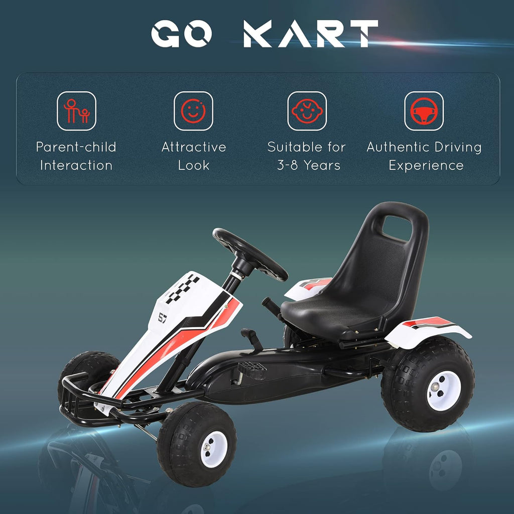 Black Pedal Go Kart with Adjustable Seat P113404