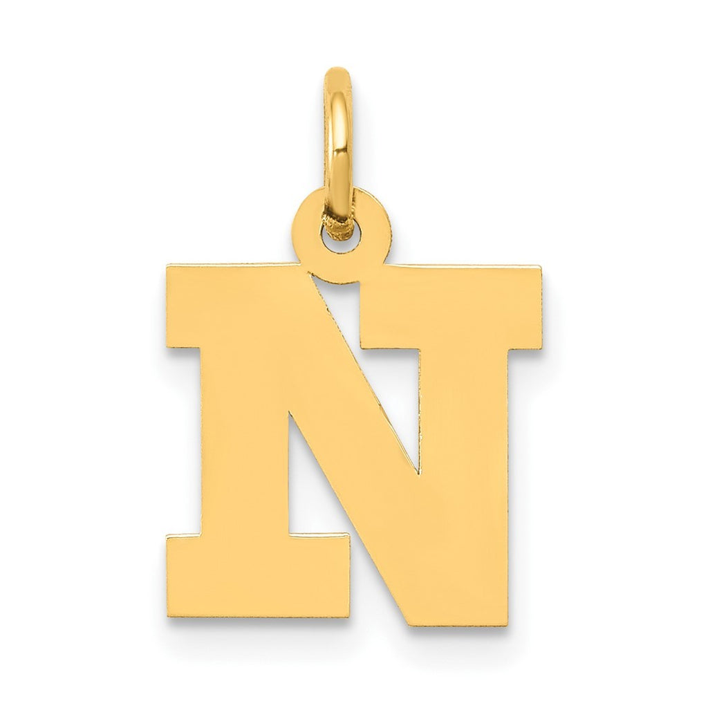 10k Gold Block Letter Name Pendant Necklace B53612