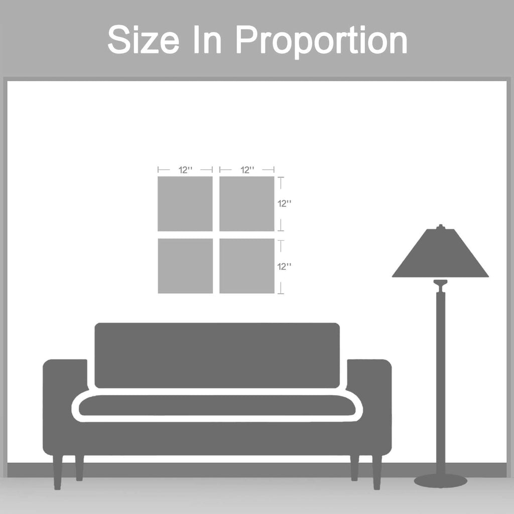 12W x 12H x 4 PCS Canvas Wall Art X760901