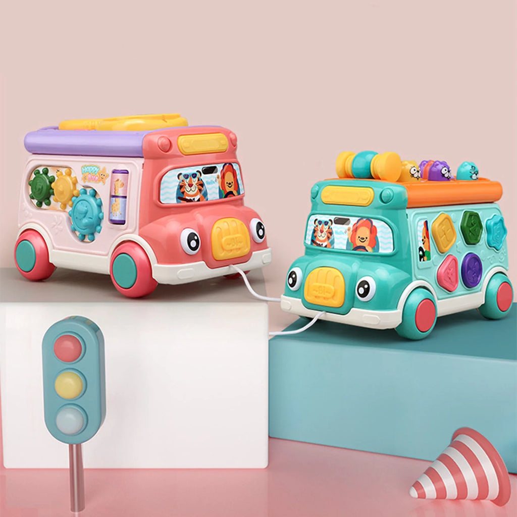Toddler Music Bus Toys with Light Sound I883