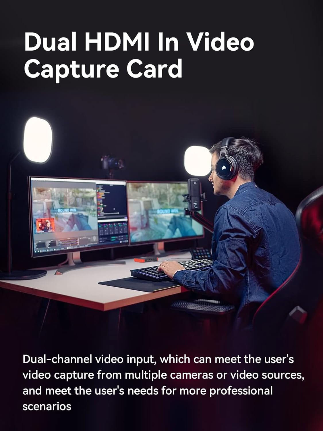 Video Capture Card with 1080P60 HDMI Loop-Out, Pack of 2 O9157