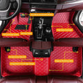 Red Waterproof Anti-Skid Leather Full Coverage Car Floor Mats L933