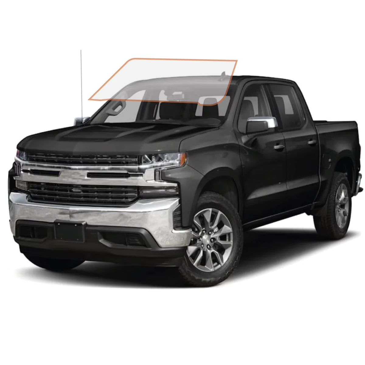 Precut Ceramic Window Tint Film for 2014-2018 Chevrolet Silverado 1500 Crew Cab Front Windshield 50% I20886
