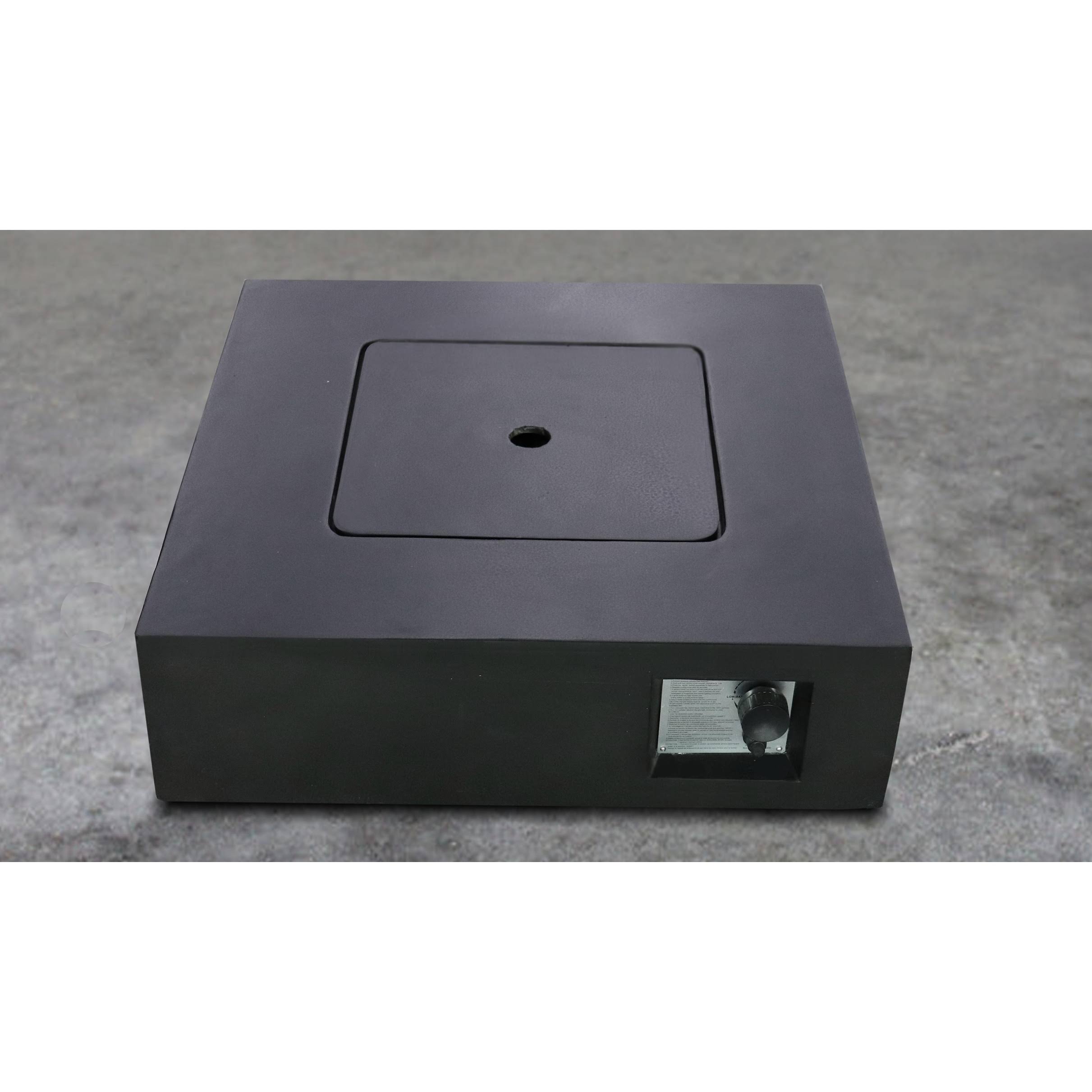 Charcoal Finish Square Fire Pit with Protective Lid J187