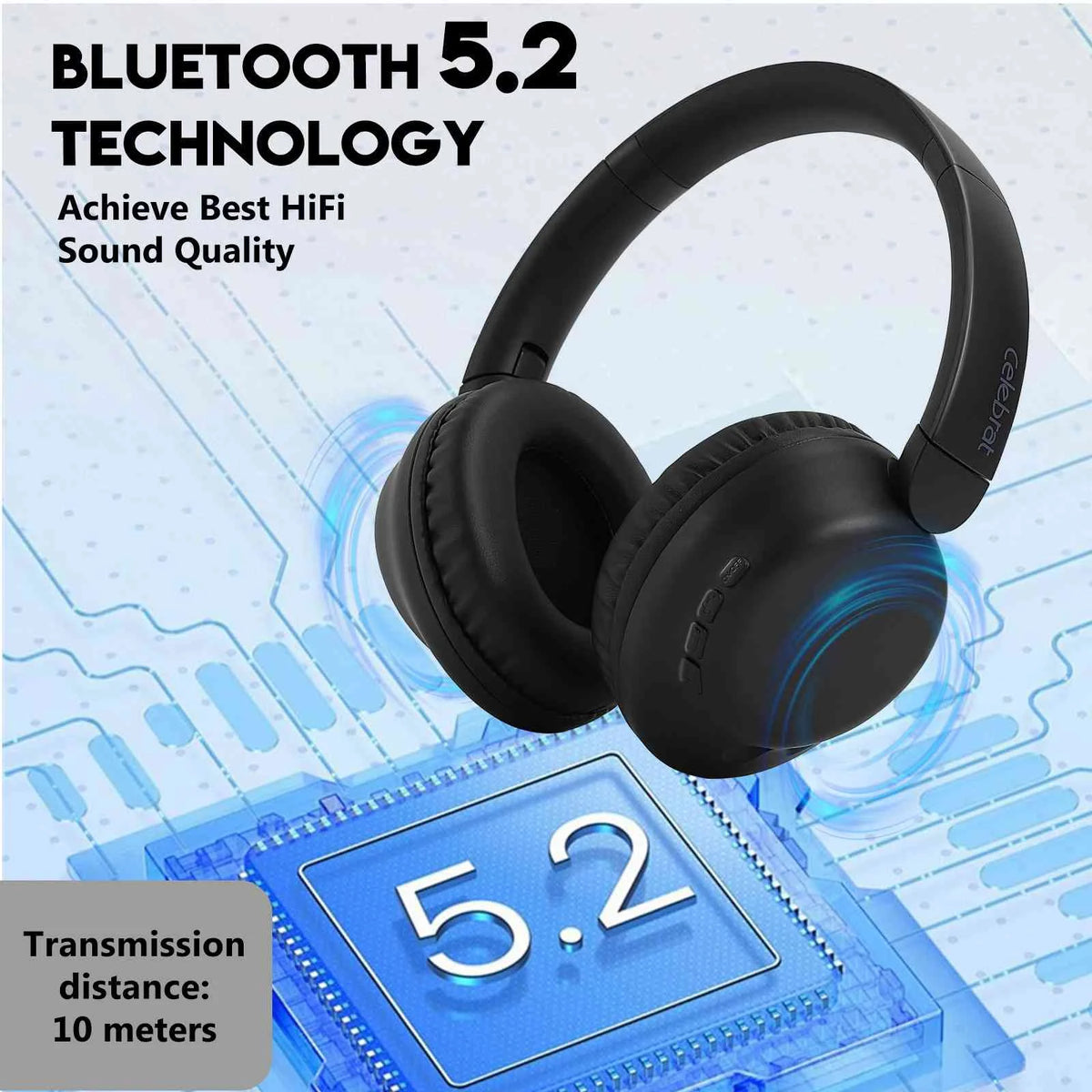Wireless Bluetooth Over The Ear Headphones with Mic V2699