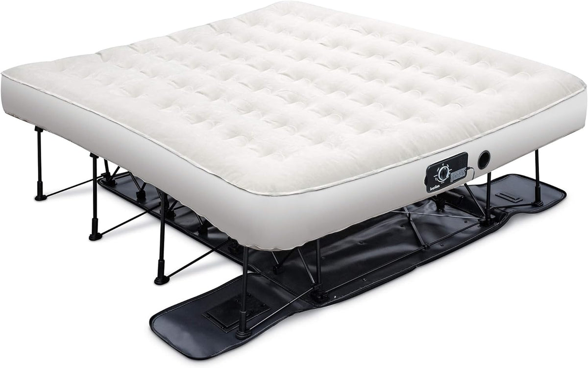 Queen Air Mattress with Frame & Rolling Case Z3802