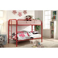 Red Twin on Twin Metal Bunk Bed P20471