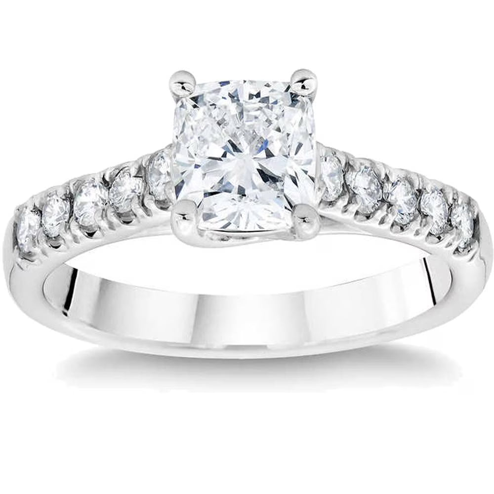 14k White Gold Lab Grown Diamond Engagement Ring M1070