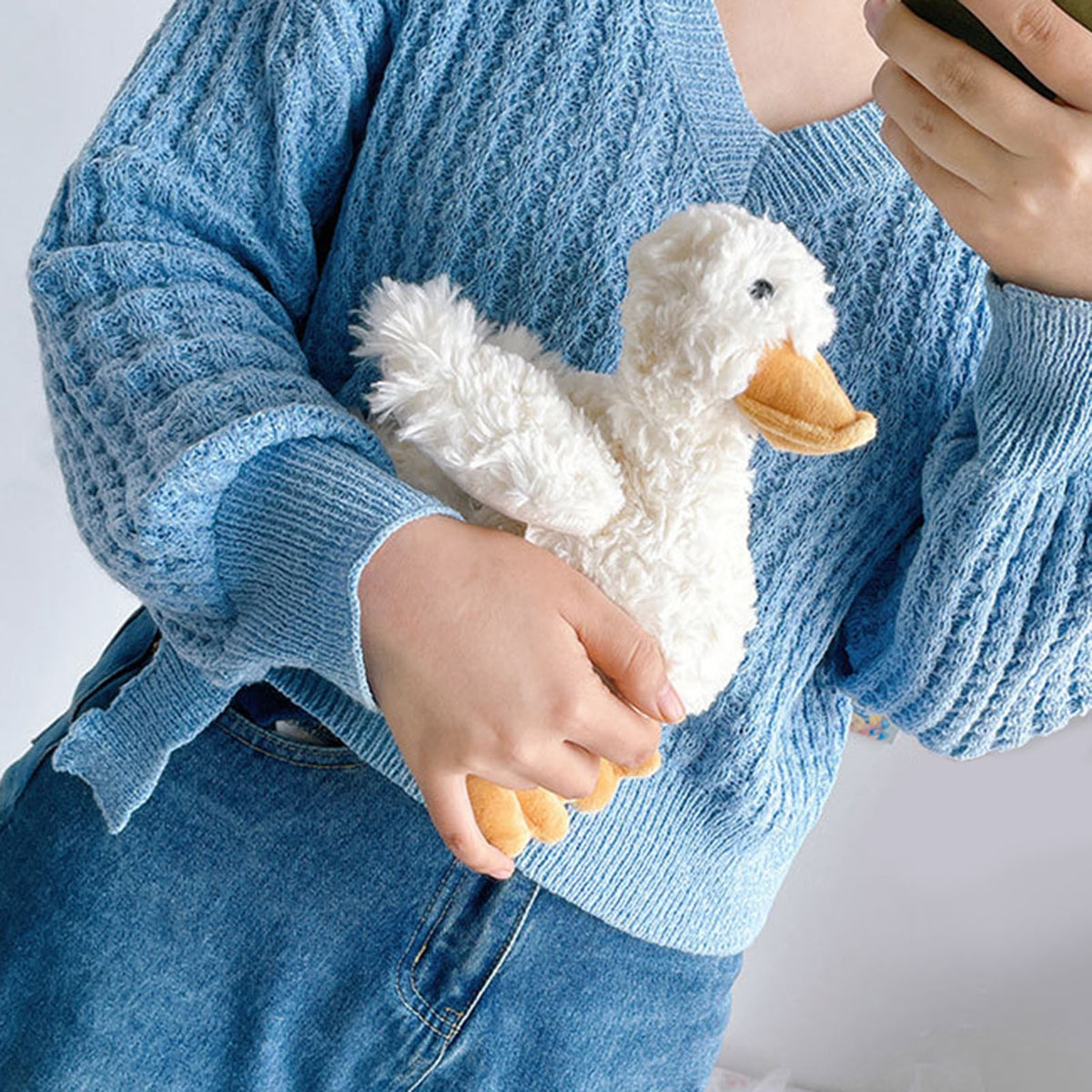 7.8in Fluffy Duck Plush Toy with PP Cotton Filling V555
