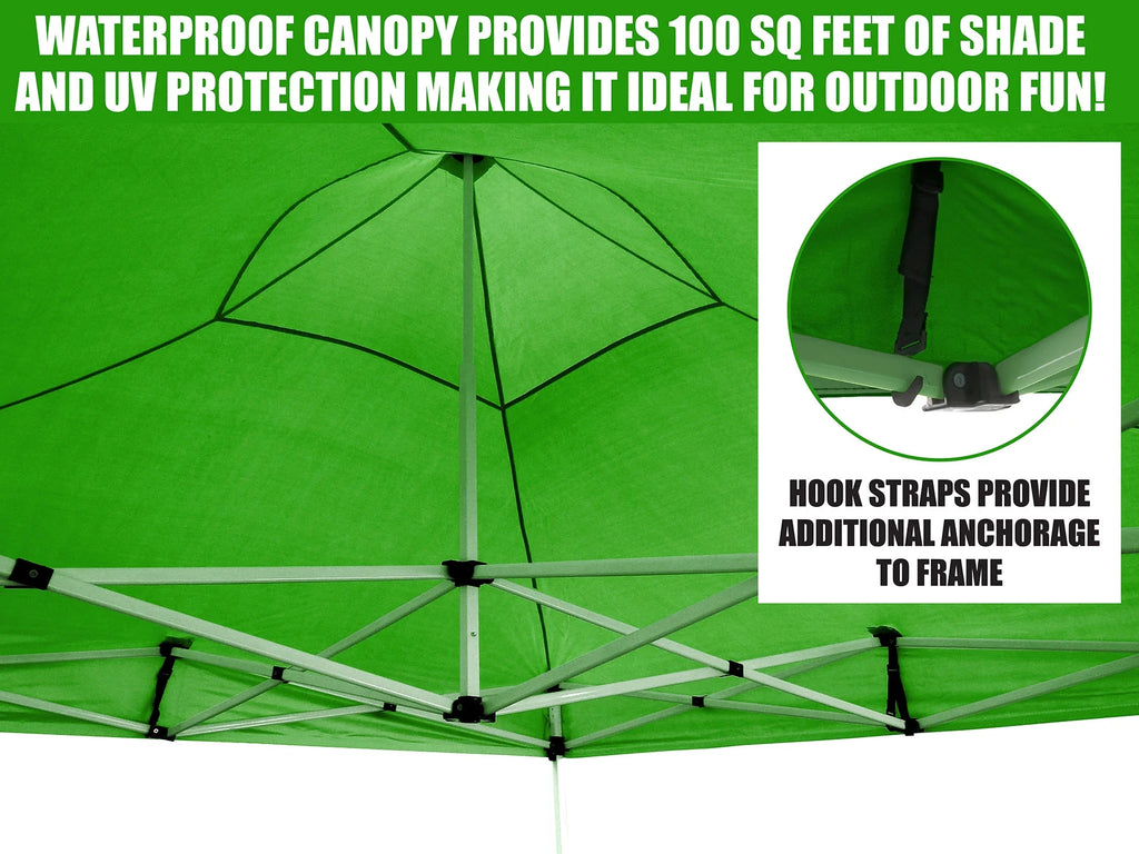 Green Pop Up Canopy 10 ft. x 10 ft. T950