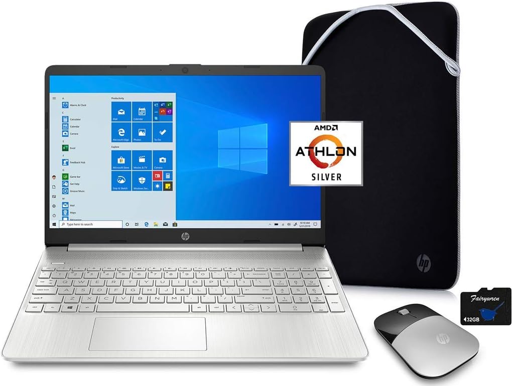 Rose Gold 15.6 HD Laptop Computer with Mouse and Sleeve T598702